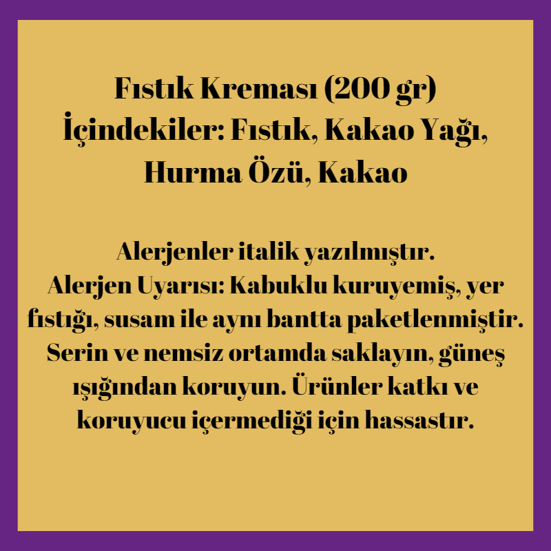 Çikolatalı Fıstık Kreması (Vegan-Şekersiz-Glütensiz)