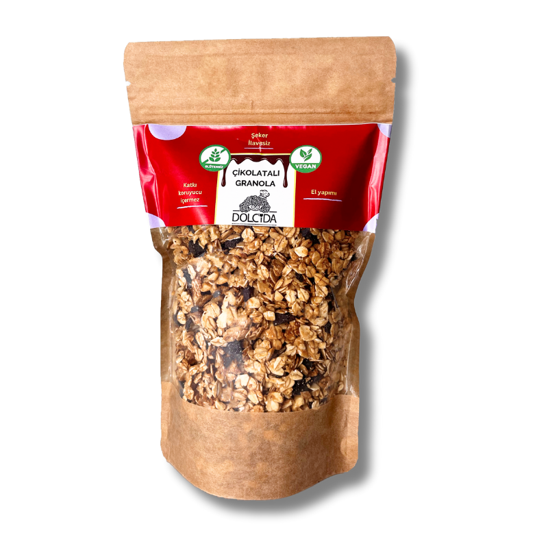 Çikolatalı Granola (Şekersiz-Glütensiz-Vegan)