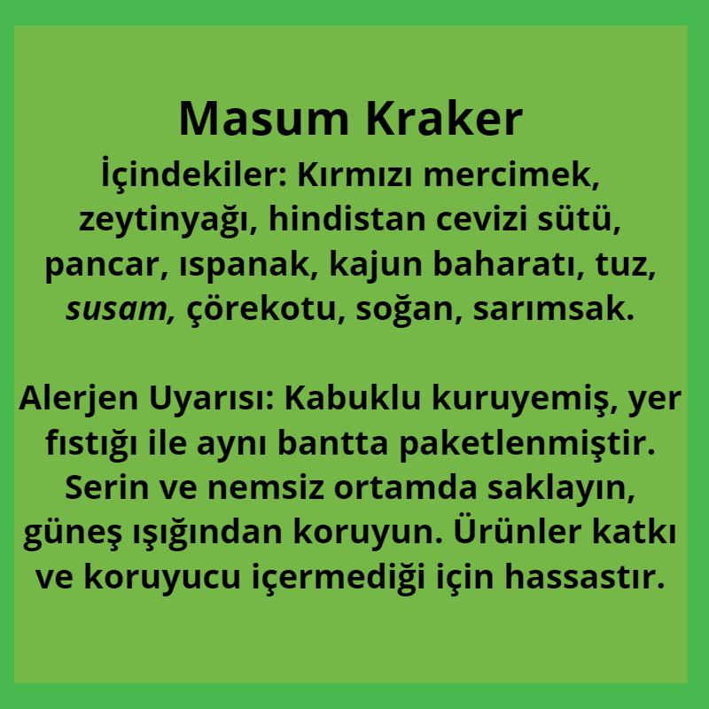 Masum Kraker XL (Vegan-Glütensiz)