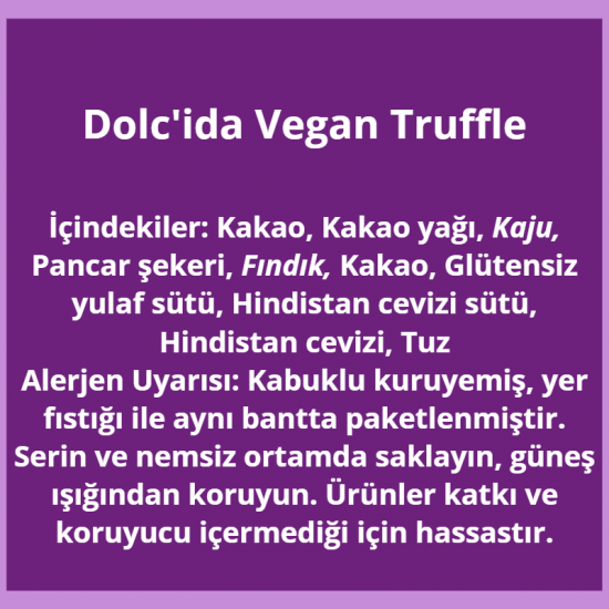 Vegan Truffle, Vegan Çikolata