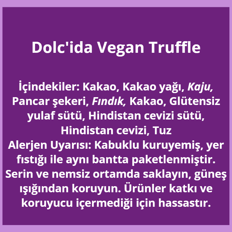 Truffle(Vegan-Glütensiz)